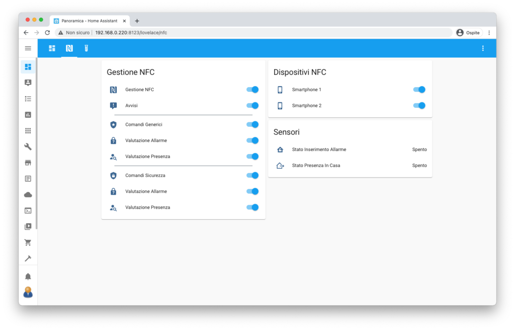 Home Assistant Gestione NFC - La Gestione