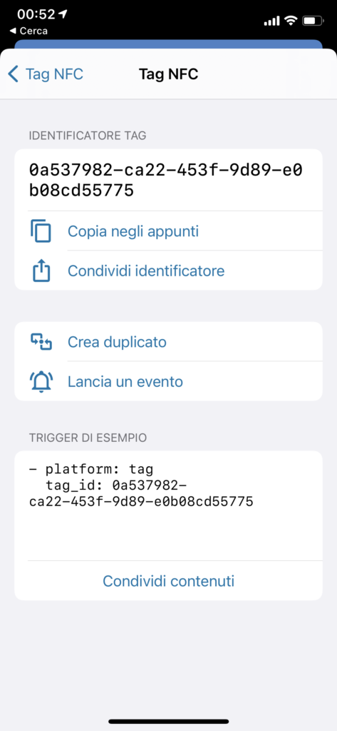 Home Assistant Gestione NFC - Scrittura Tag 3