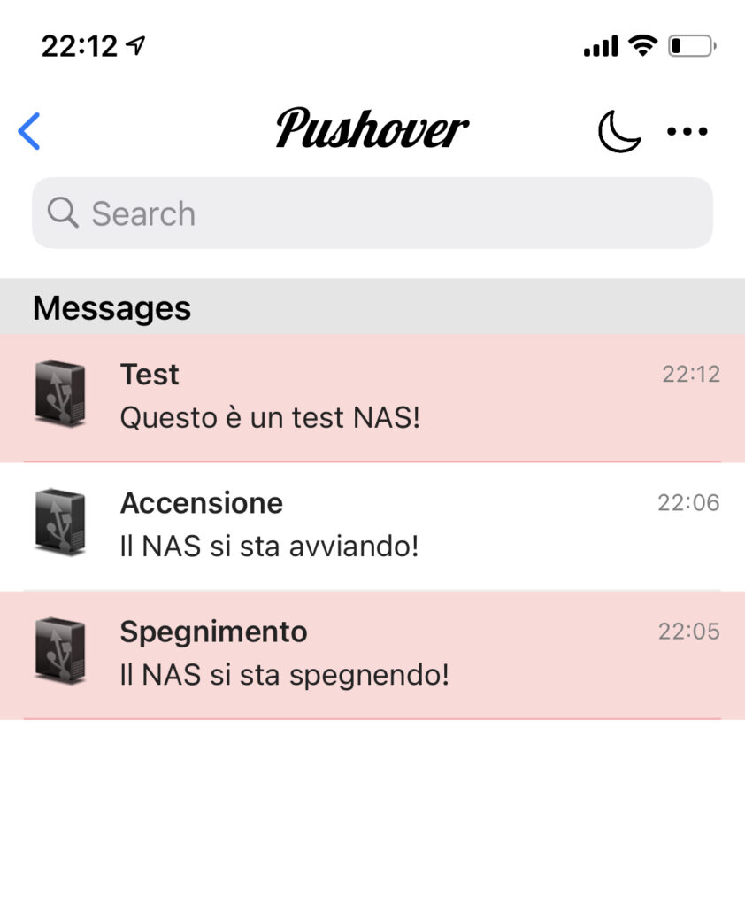 Pushover Notifications - NAS Test