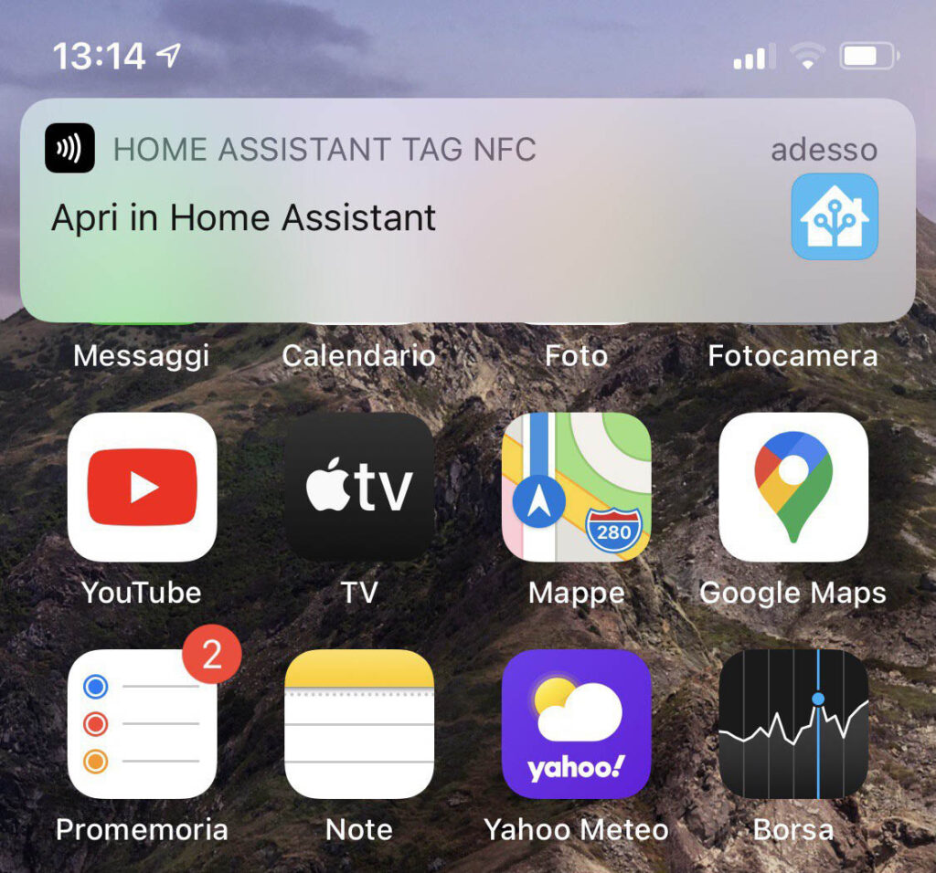 Home Assistant Gestione NFC – Banner Esecuzione