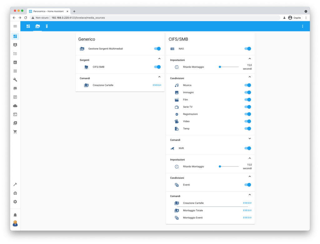 Home Assistant SMB Media Browser - Gestione